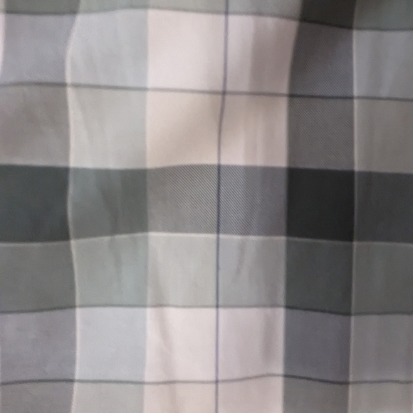 Orvis Button Front & Collar Long Sleeve Green Cream Plaid Shirt. Men's Large - Picture 4 of 7